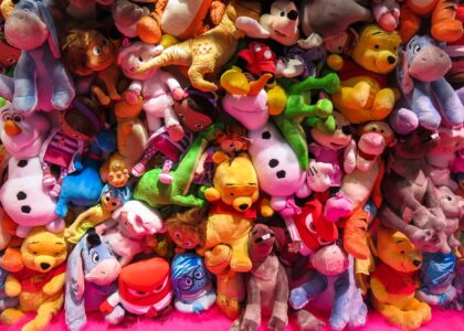 pile of multi coloured soft toys