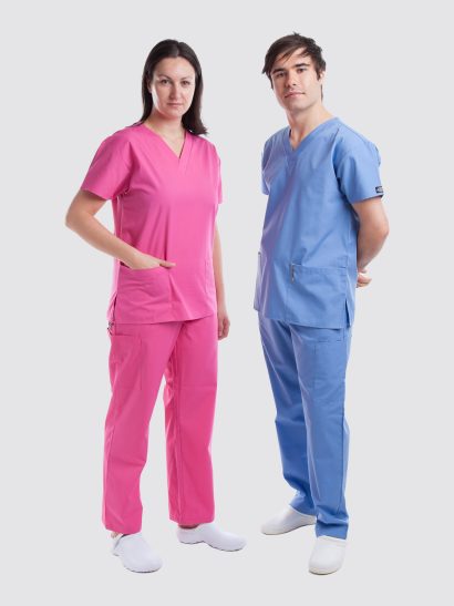 Dickies Unisex Scrub Set | Multi Pocket Top & Drawstring Trousers