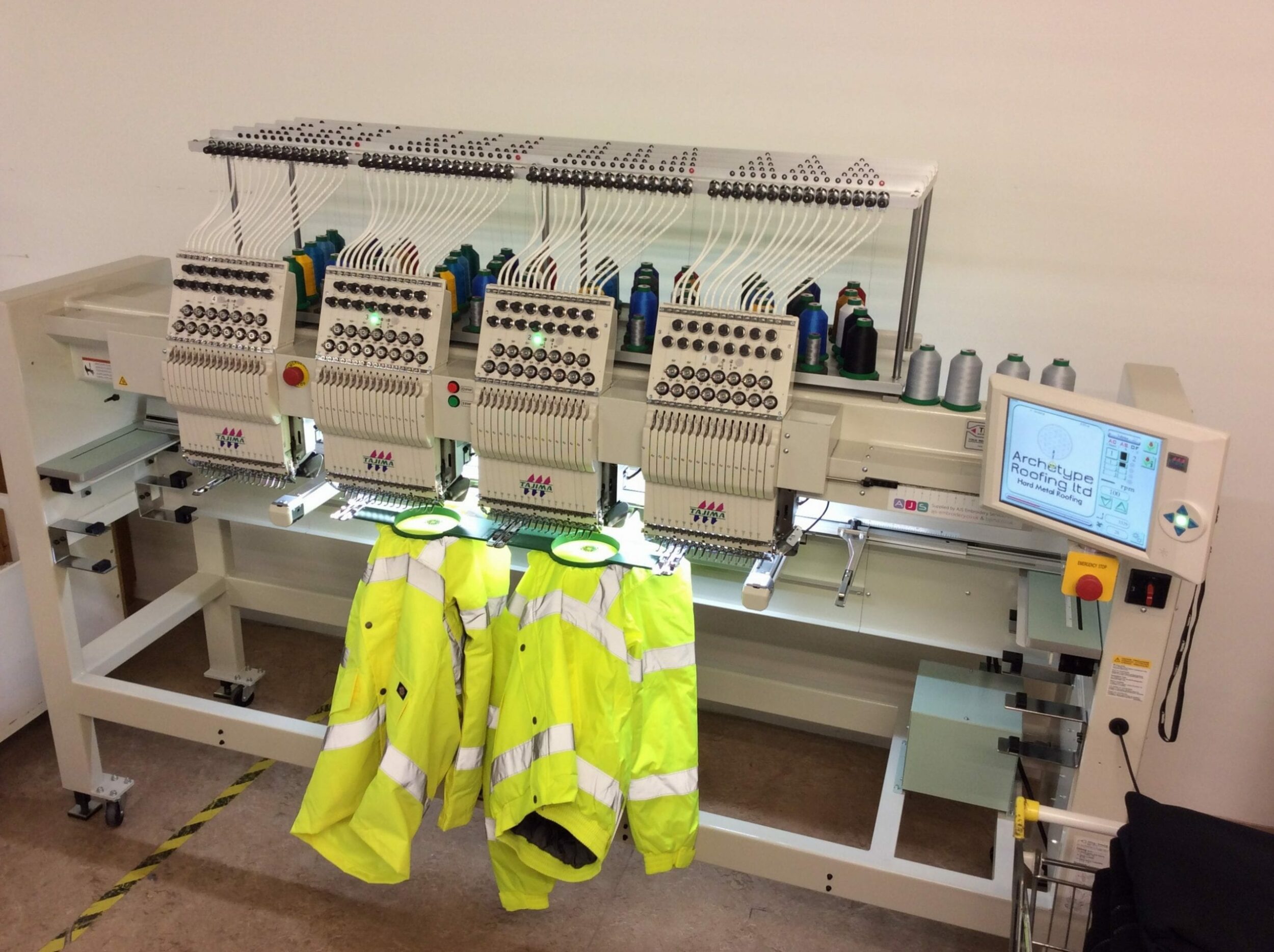 Hi vis workwear embroidered jackets by AWB Textiles