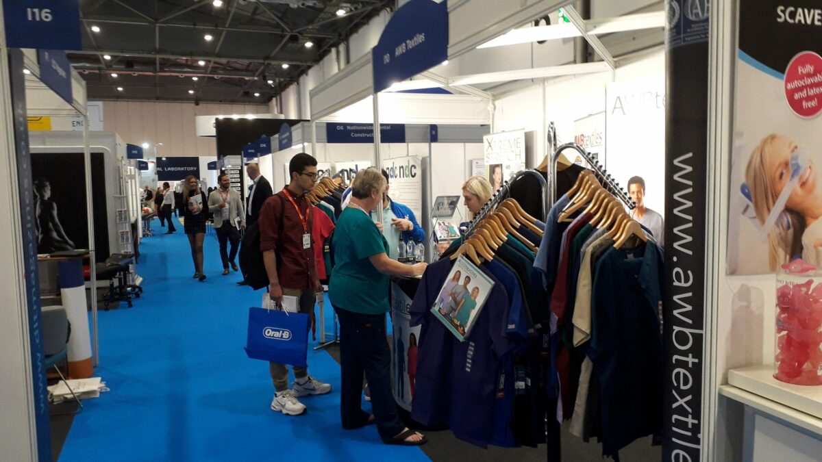 BDIA Dental Show AWB Textiles stand