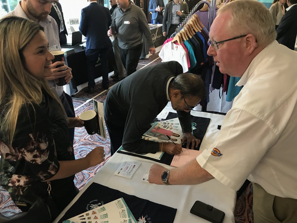 Steve Salt on the AWB Textiles exhibition stand at a recent event