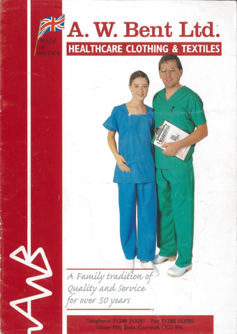 The cover of one of our 1980s clothing brochures