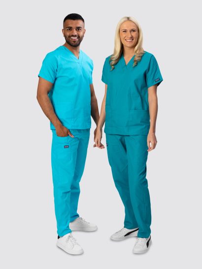 Cherokee Unisex Scrub Set | V-Neck Top & Elastic Waist Trousers
