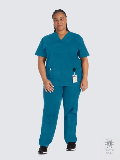 Dickies EDS Signature Unisex Scrub Set | V-Neck Tunic & Elastic Waist Trousers