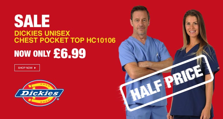 Our half price deal on Dickies healthcare tops